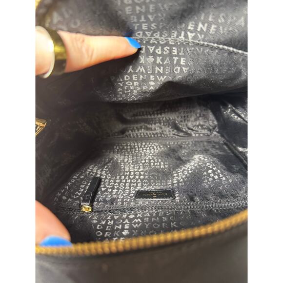 Kate Spade Nylon Backpack & Wallet Set Black Gold Zip WKRU4717 main image 9